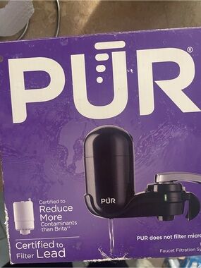 New NIB PUR Black Sink Faucet Filter
